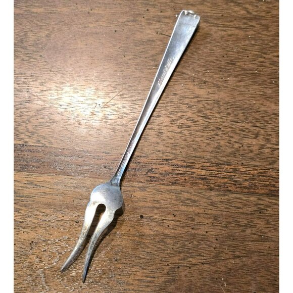 Vintage Alvin Chapel Bells Sterling Silver Two-Tine Old Style Pickle Fork HS116 - Picture 8 of 8